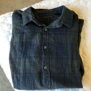 Theory Men Slim Fit L/S Button Down Flannel M